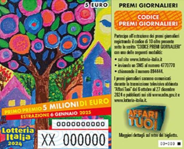 lotteria italia 2025 Lotteria Italia 2024, i 25 biglietti vincenti da 100.000 euro