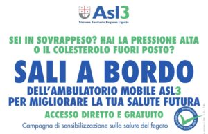 Recco, ASL3 ambulatorio mobile: screening gratuiti del fegato Recco, ASL3 ambulatorio mobile: screening gratuiti del fegato