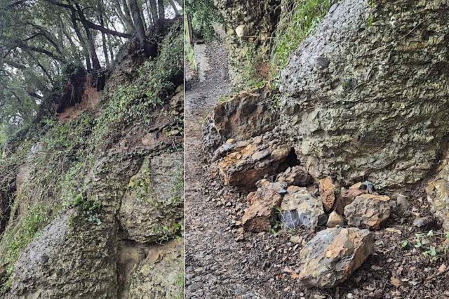 Frana a Santa Margherita Ligure: chiusa via delle Gave Frana a Santa Margherita Ligure: chiusa via delle Gave