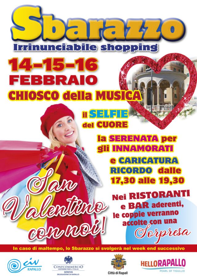 Rapallo, S. Valentino e lo sbarazzo: tre giorni di proposte e shopping