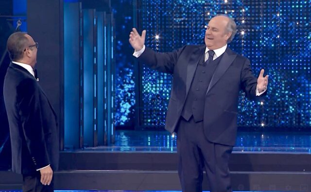 sanremo 2025 conti scotti Sanremo 2025 al via: omaggio a Ezio Bosso, con Carlo Conti, Gerry Scotti