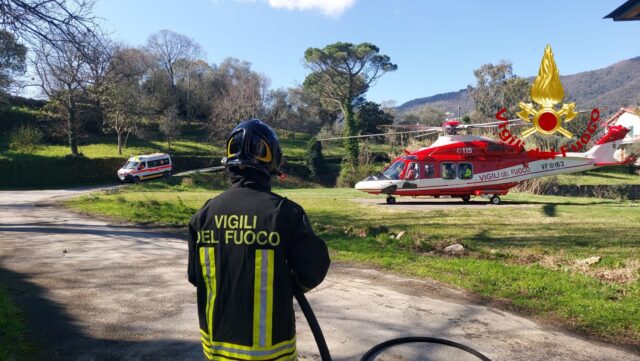 Rapallo, operaio cade da una scala: soccorso con l’elicottero
