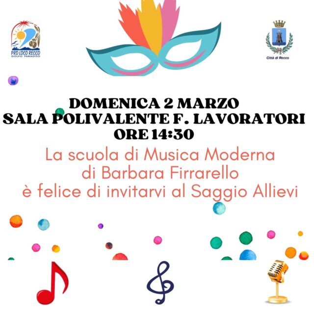 Recco, scuola di Musica Moderna in concerto: saggio invernale Recco, scuola di Musica Moderna in concerto: saggio invernale