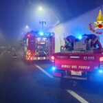 A10, principio d’incendio su un’auto: l’intervento dei VVF