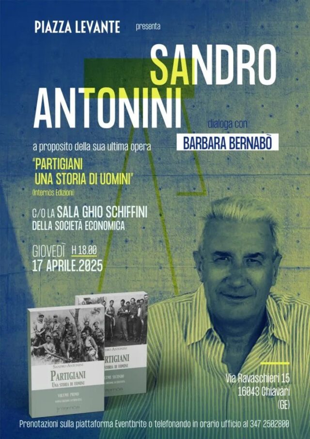 Chiavari, presentazione del libro Partigiani. Una storia di uomini Chiavari, presentazione del libro Partigiani. Una storia di uomini