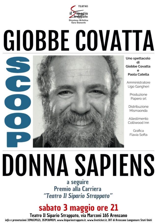 Giobbe Covatta con “Scoop Donna Sapiens” al Sipario Strappato