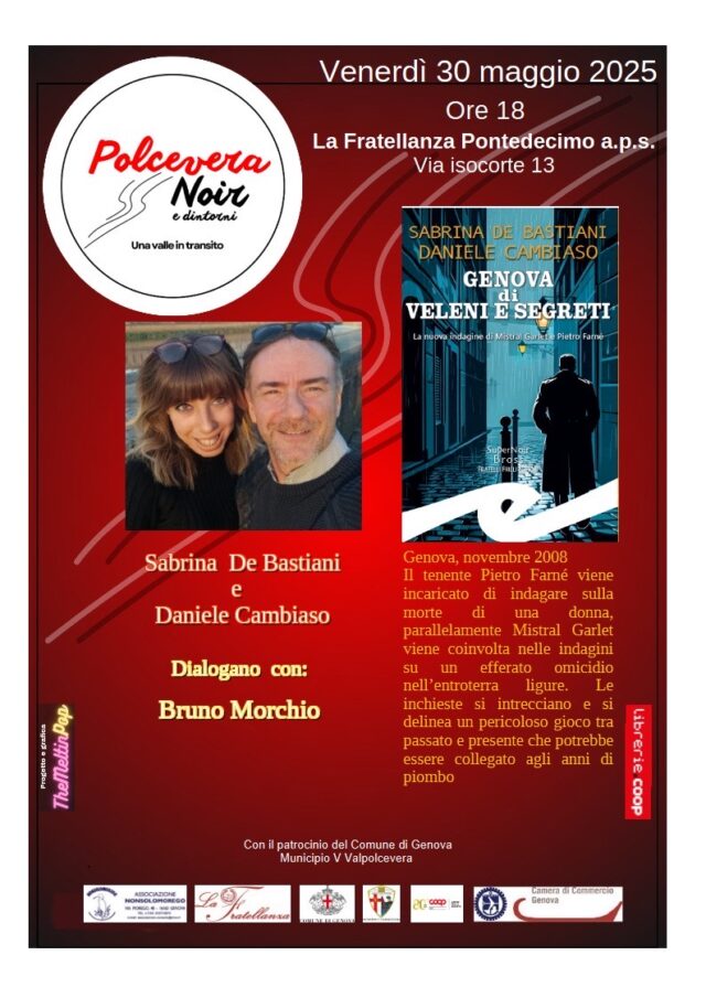 Polcevera Noir 2025 quinto appuntamento con la narrativa giallo-noir