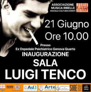 Inaugurazione Sala Luigi Tenco Genova-Locandina