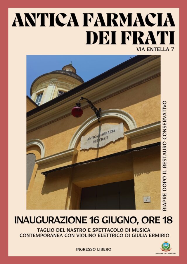 Riapre al pubblico l'Antica Farmacia dei Frati