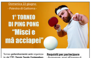 Torneo goliardicamente serio organizzato dal TTF (Tennis Tavolo Fontanabuona) Torneo goliardicamente serio organizzato dal TTF (Tennis Tavolo Fontanabuona)
