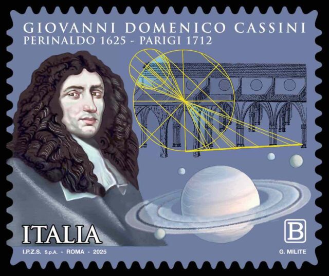 Francobollo commemorativo per Giovanni Domenico Cassini Francobollo commemorativo per Giovanni Domenico Cassini