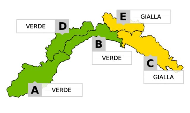 Arpal: sabato 26 luglio allerta gialla per temporali sul Levante ligure Arpal: sabato 26 luglio allerta gialla per temporali sul Levante ligure