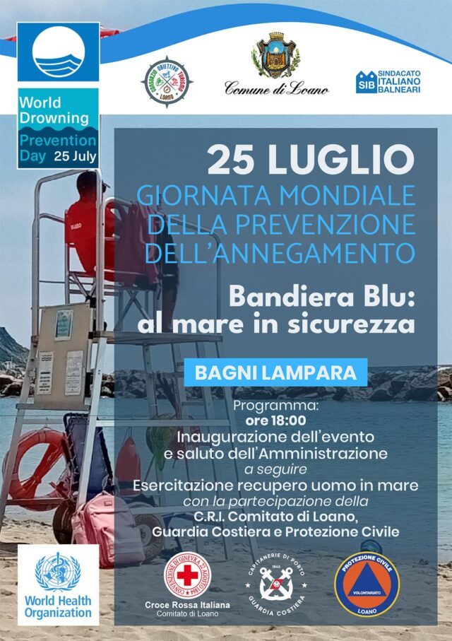Giornata mondiale della prevenzione dell'annegamento a Loano una giornata di esercitazioni e dimostrazioni Giornata mondiale della prevenzione dell'annegamento a Loano una giornata di esercitazioni e dimostrazioni