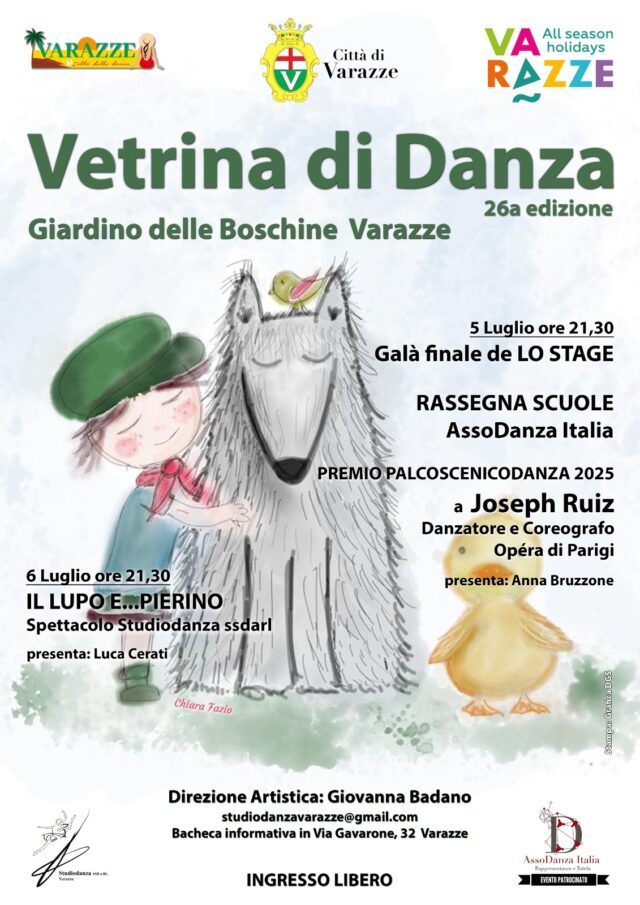 La Vetrina di Danza di Varazze vi aspetta sabato 5 alle 21.30 con il Galà finale