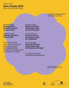 Sere d'estate 2025-Arte e lirica a Palazzo Reale locandina