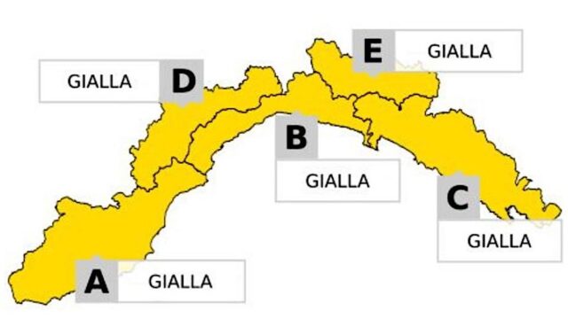 Allerta gialla per temporali in Liguria domenica 13 luglio: rischio piogge forti su tutta la regione Allerta gialla per temporali in Liguria domenica 13 luglio: rischio piogge forti su tutta la regione