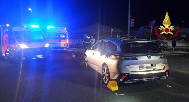 vvf incidente intervento albenga 1 Albenga, incidente notturno sull’Aurelia: l’intervento dei Vigili del Fuoco