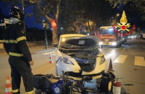 Incidente stradale a Savona: scontro tra moto e auto in Corso Ricci