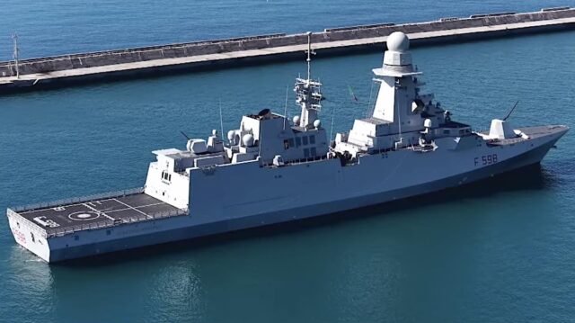 Nave Schergat (F-598), la nuova fregata che ha omaggiato il Salone Nautico di Genova