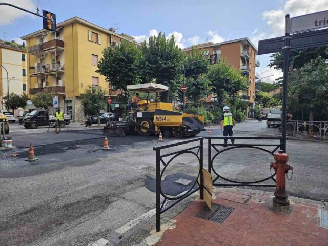 recco lavori asfaltatura Recco: nuovo asfalto in piazza Gastaldi e via Speroni per una viabilità più sicura