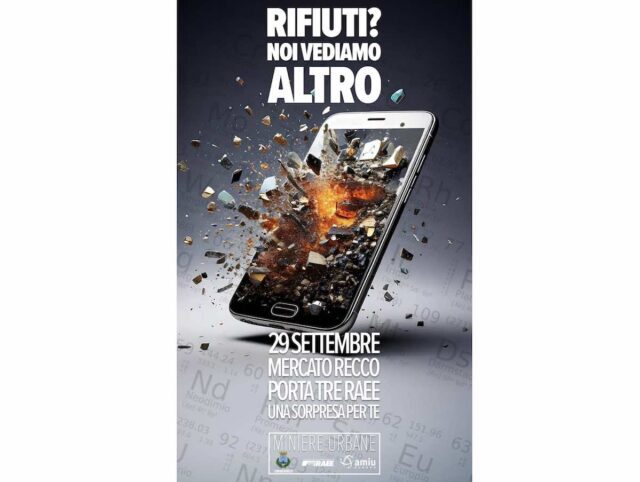 Recco, la campagna Miniere Urbane arriva in città con raccolta RAEE e premi per chi partecipa Recco, la campagna Miniere Urbane arriva in città con raccolta RAEE e premi per chi partecipa