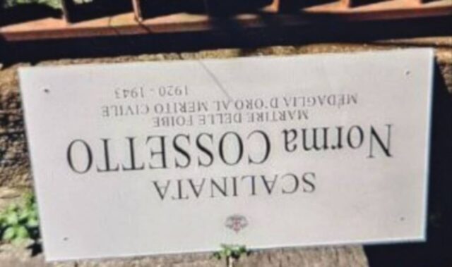 Genova, vandalizzata ancora una volta la targa dedicata a Norma Cossetto Genova, vandalizzata ancora una volta la targa dedicata a Norma Cossetto