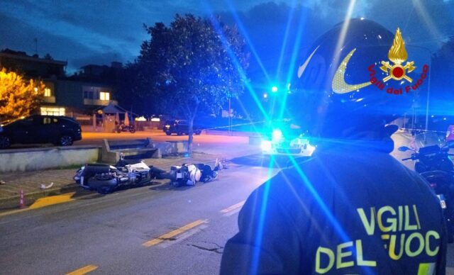 vvf Incidente Borghetto Santo Spirito 1 Incidente a Borghetto Santo Spirito: due motociclisti soccorsi dai Vigili del Fuoco e dalla Croce Rossa