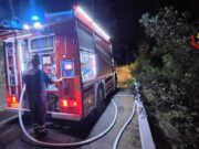 Incendio boschivo ad Alassio, intervento dei Vigili del Fuoco in località San Bernardo Incendio boschivo ad Alassio, intervento dei Vigili del Fuoco in località San Bernardo