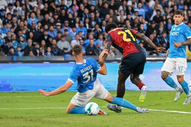 Il Genoa lotta, va in vantaggio ma poi soccombe contro il forte Napoli