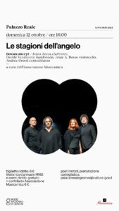 Le stagioni dell'angelo-Locandina concerto BossoConcept 12 ottobre 2025 a Palazzo Reale