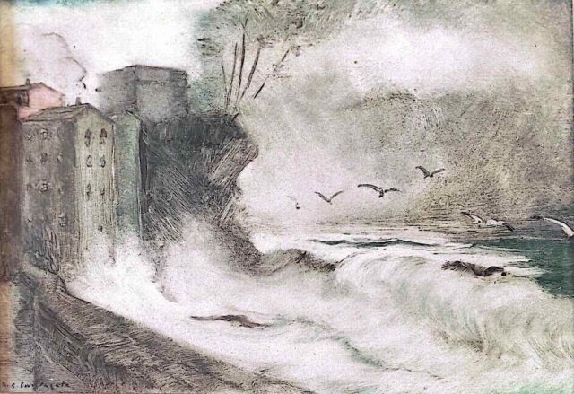 Mare forte a Genova Santagata Antonio Giuseppe Santagata. Mare forte a Genova: nuova mostra alla Fondazione A.N.M.I.G.