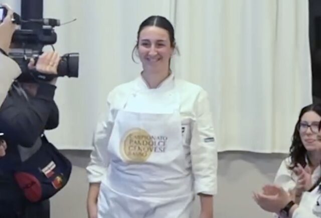 Asia Carcangiu vincitrice panettone genovese marco polo Campionato del Pandolce Genovese Basso 2025: vince Asia Carcangiu dell’Istituto Marco Polo