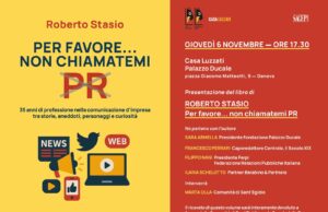 Per favore… non chiamatemi PR: il libro di Roberto Stasio tra comunicazione, umanità e solidarietà