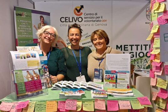 Il Celivo al Festival Orientamenti 2025: opportunità di volontariato per studenti e scuole Il Celivo a Orientamenti - Lo stand con i pensieri dei ragazzi sul volontariato