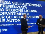 Calderoli e Bucci firmano intesa su autonomia Liguria. Lega: un vantaggio per tutti