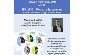 Recco, il professor Carlini presenta il libro Brain – Pensare la scienza con esperimenti interattivi Recco, il professor Carlini presenta il libro Brain – Pensare la scienza con esperimenti interattivi
