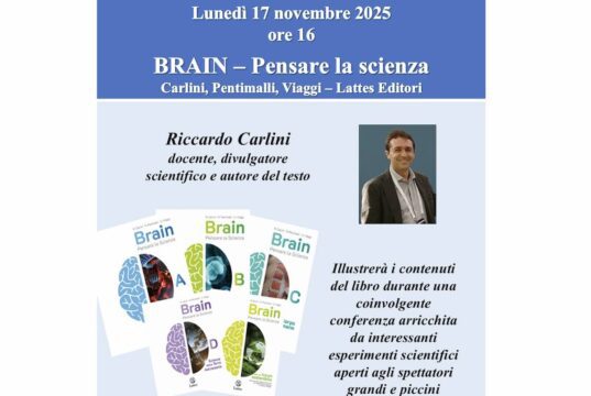 Recco, il professor Carlini presenta il libro Brain – Pensare la scienza con esperimenti interattivi Recco, il professor Carlini presenta il libro Brain – Pensare la scienza con esperimenti interattivi