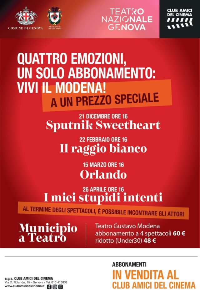 LOCANDINA A TEATRO CON IL MUNICIPO CENTRO OVEST