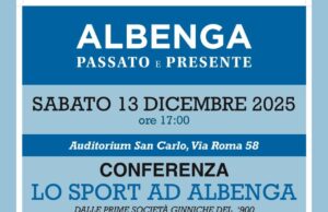 Domani ad Albenga si parlerà di sport Domani ad Albenga si parlerà di sport
