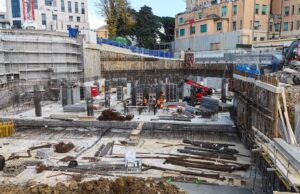 Nuovo Gaslini, completati gli scavi del Padiglione Zero: il monoblocco crescerà di un piano ogni 45 giorni Nuovo Gaslini, completati gli scavi del Padiglione Zero: il monoblocco crescerà di un piano ogni 45 giorni