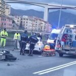 Brutto incidente in Lungobisagno Istria: centauro a terra