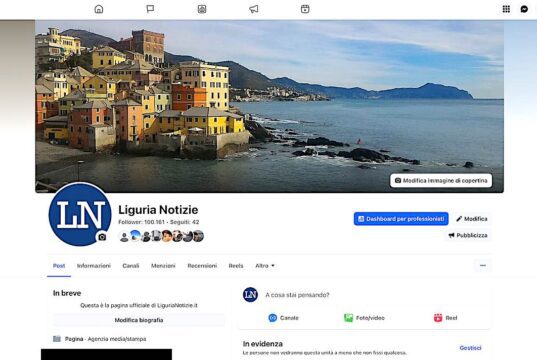 Liguria Notizie supera i 100 mila follower su Facebook Liguria Notizie supera i 100 mila follower su Facebook