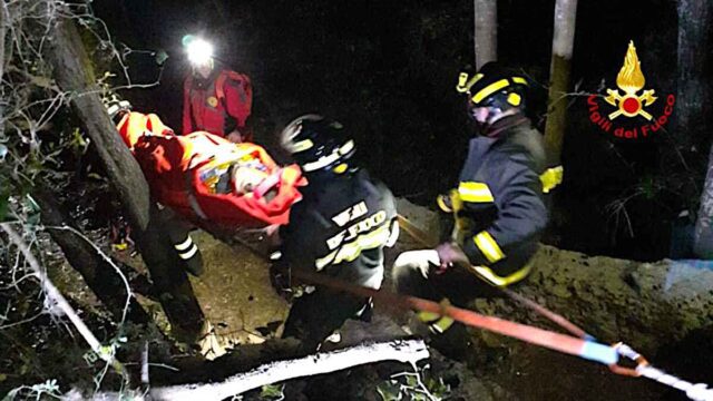 Arrampicatrice ferita alla falesia del Tempio del Vento, intervento dei Vigili del Fuoco