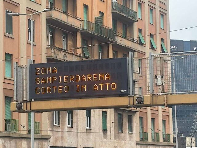 Sampierdarena, traffico modificato per un corteo