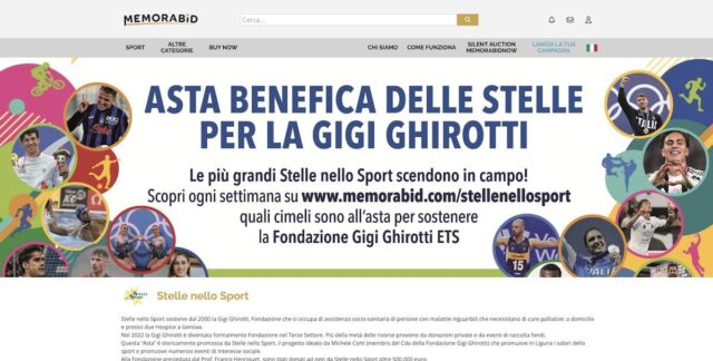 Asta Stelle nello Sport: calcio, basket e tennis in primo piano