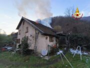Incendio in abitazione a Campo Ligure, casa inagibile Incendio in abitazione a Campo Ligure, casa inagibile